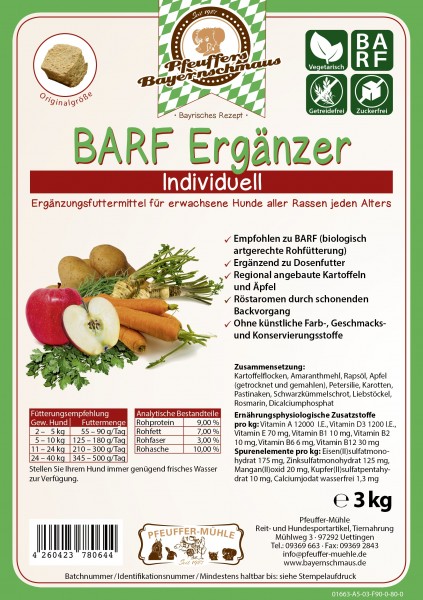 Pfeuffers Hundefutter BARF Ergänzer 3kg