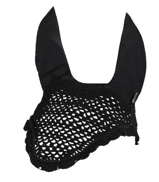 Fliegenohren mit elastischen Ohren, schwarz, Pony