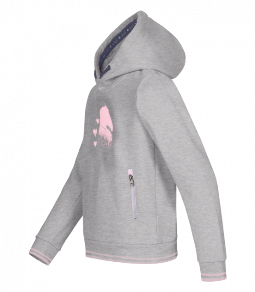HOODY LUCKY GIULIA, KIDS steingrau melange 116/122
