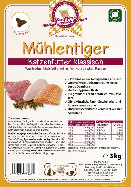 Pfeuffers Mühlentiger Katzenfutter (Mix) 3kg