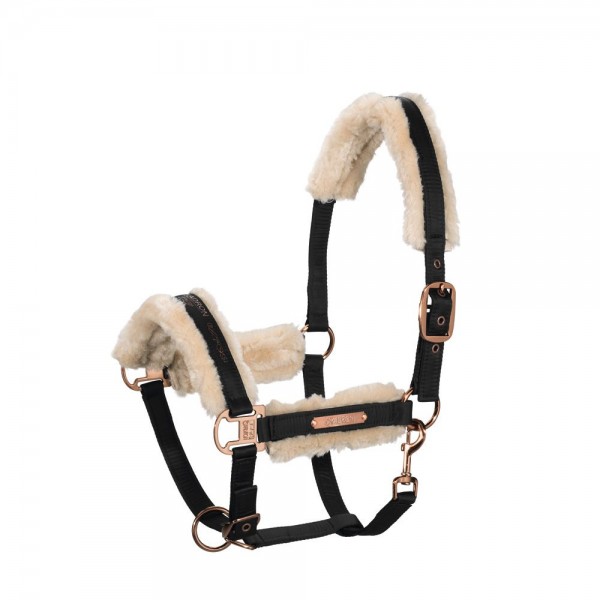 ESKADRON Halfter Double Pin Faux Fur blackblue P2