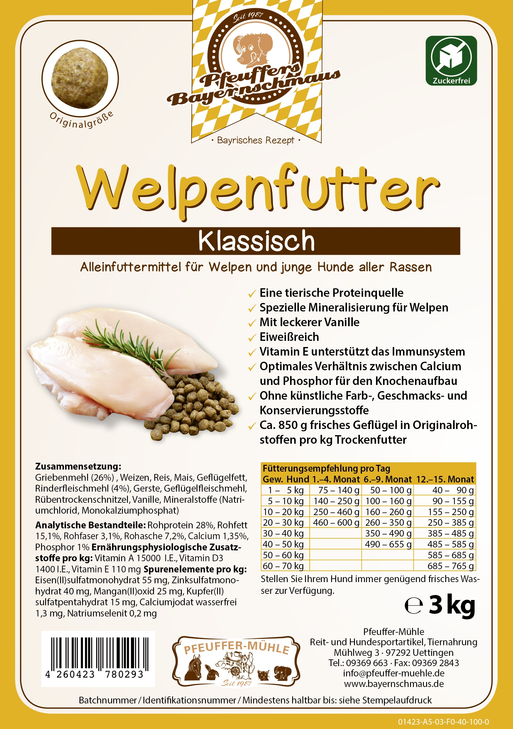 Pfeuffers Hundefutter Welpenfutter klassisch