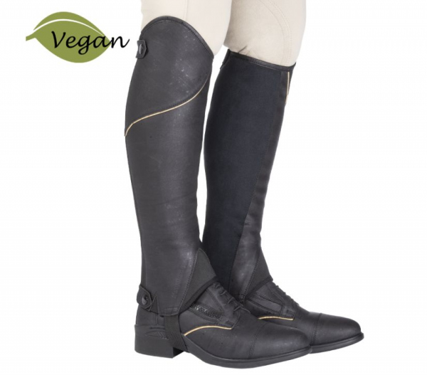 Vegane Wadenchaps "Cortica" aus Kork schwarz MW