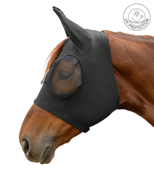Fliegenmaske Puck Breath schwarz Pony