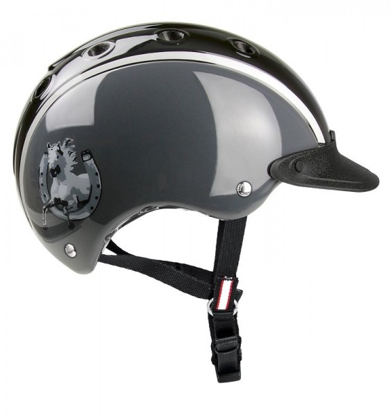 Casco Nori schwarz-grau Hufeisen Gr. S 52-56cm