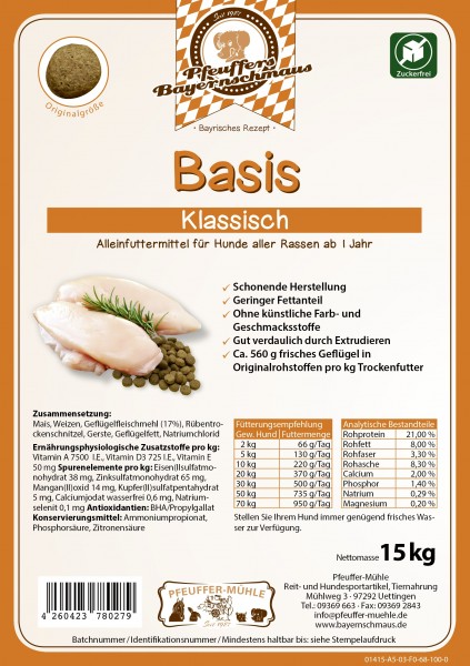 Pfeuffers Hundefutter Basiskrokette 15kg