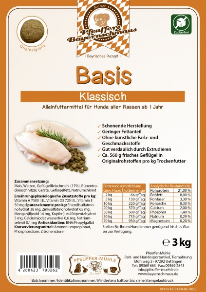 Pfeuffers Hundefutter Basiskrokette 3kg