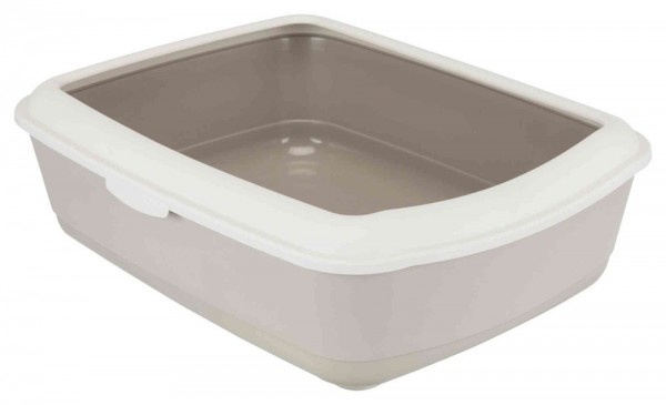 Katzentoilette Classic m Rand, 37×15×47 taupe/hell