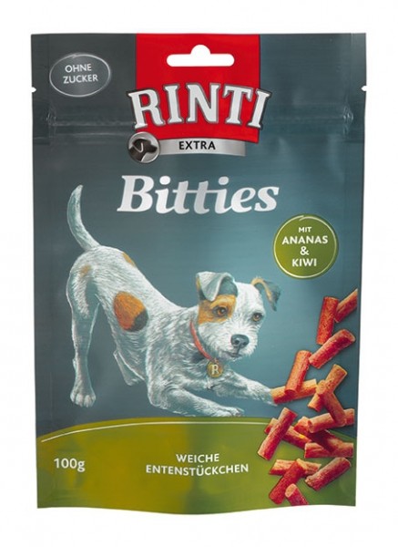 RINTI Mini Bits weiche Entenstück Ananas Kiwi 100g