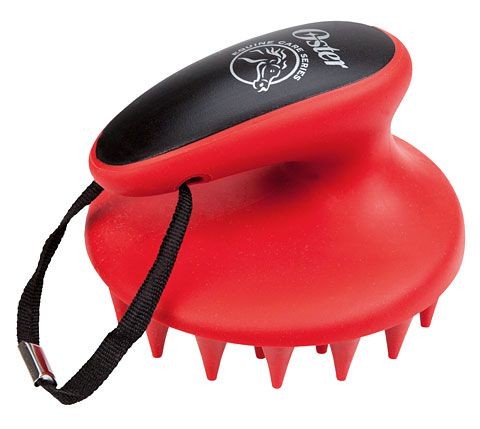 Oster Gumminoppenstriegel grob schwarz rot