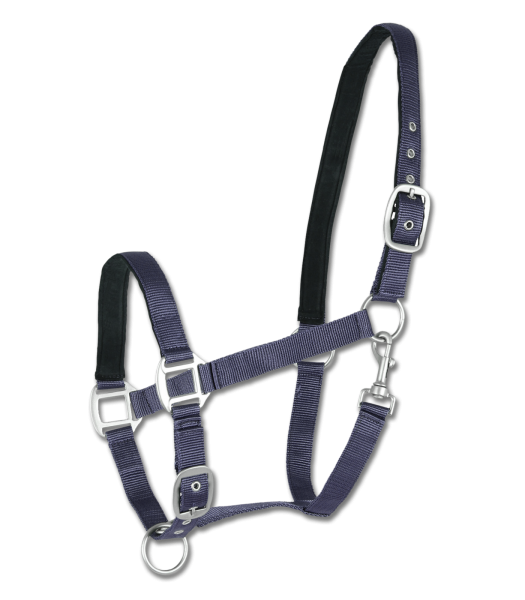 Perlonhalfter Satin blau WB