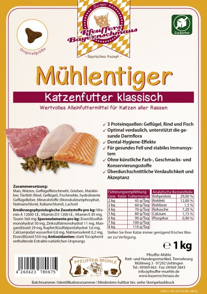 Pfeuffers Mühlentiger Katzenfutter(Mix) 1kg