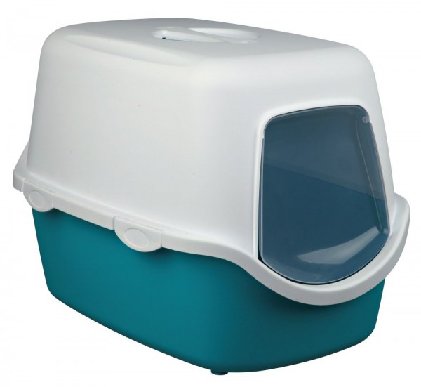 Trixie Katzentoilette Vico 40×40×56 cm türkis/weiß